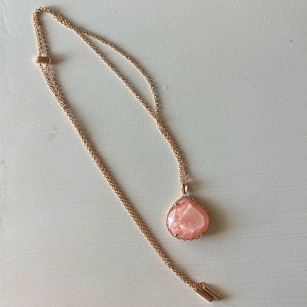 Kendra Scott Rose Gold and Pink Pendant Necklace